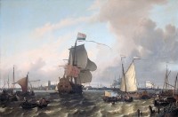 The_warship_'Brielle'_on_the_Maas_before_Rotterdam_(Ludolf_Backhuysen,_1689).jpg