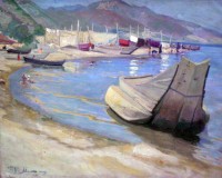 BOATS ON SHORE by MIO in 1927.jpg