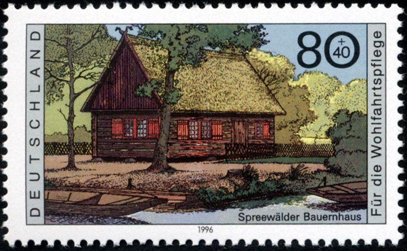 1996 Stamp_Germany_Briefmarke_Bauernhaus_Spreewald (2).jpg