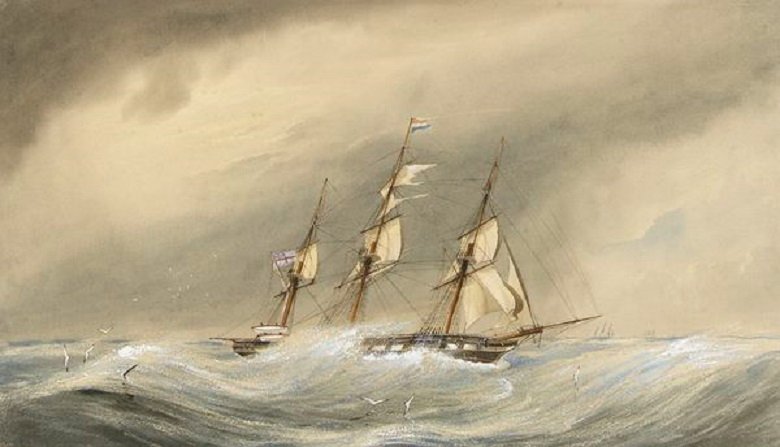 HMS Endymion rounding the Cape of Good Hope..jpg