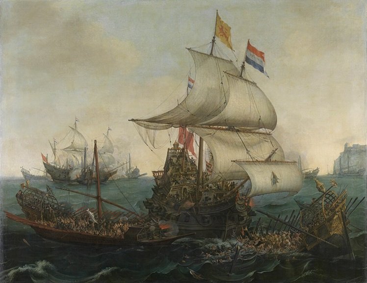 Vroom_Hendrick_Cornelisz_Dutch_Ships_Ramming_Spanish_Galleys_off_the_Flemish_Coast_in_October_1602.jpg