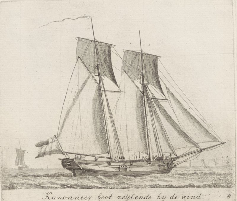 kanonneerboot zeilende bij de wind.jpg