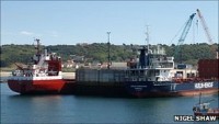 At the commercial quay Alderney