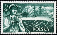 1956 Poland sc-719 CaptainSSKilinski SG962.jpg